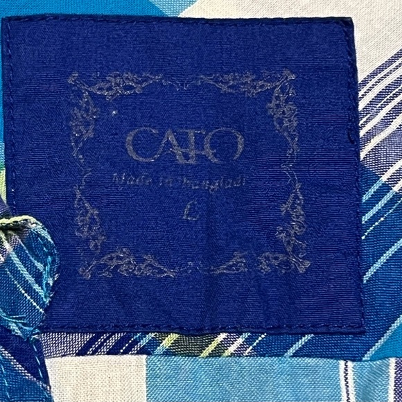 Catos Striped Button Down Shirt Size Large - Picture 5 of 7